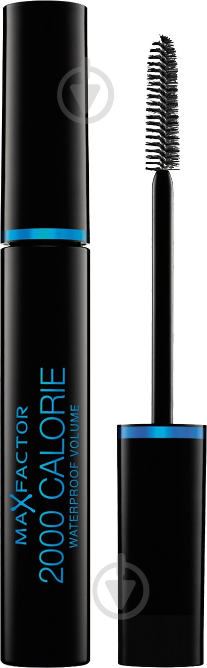 Туш для вій Max Factor 2000 CALORIE MASCARA WATERPROOF водостійка об'ємна № 01 BLACK Чорний 10 мл - фото 1
