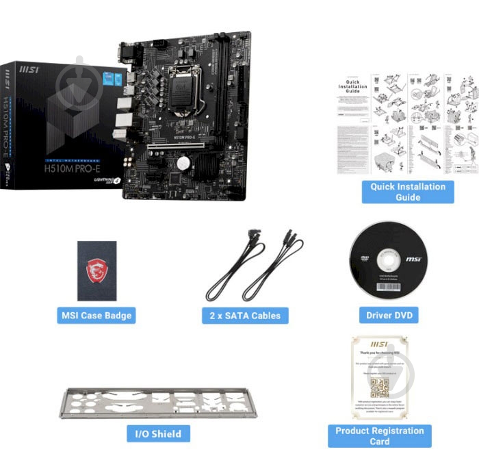 Материнская плата MSI H510M PRO-E (Socket 1200, Intel H510, micro ATX) - фото 5 Материнская плата MSI H510M PRO-E (Socket 1200, Intel H510, micro ATX) - фото 5