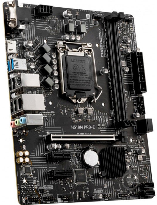 Материнская плата MSI H510M PRO-E (Socket 1200, Intel H510, micro ATX) - фото 3 Материнская плата MSI H510M PRO-E (Socket 1200, Intel H510, micro ATX) - фото 3
