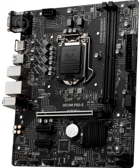 Материнская плата MSI H510M PRO-E (Socket 1200, Intel H510, micro ATX) - фото 2 Материнская плата MSI H510M PRO-E (Socket 1200, Intel H510, micro ATX) - фото 2