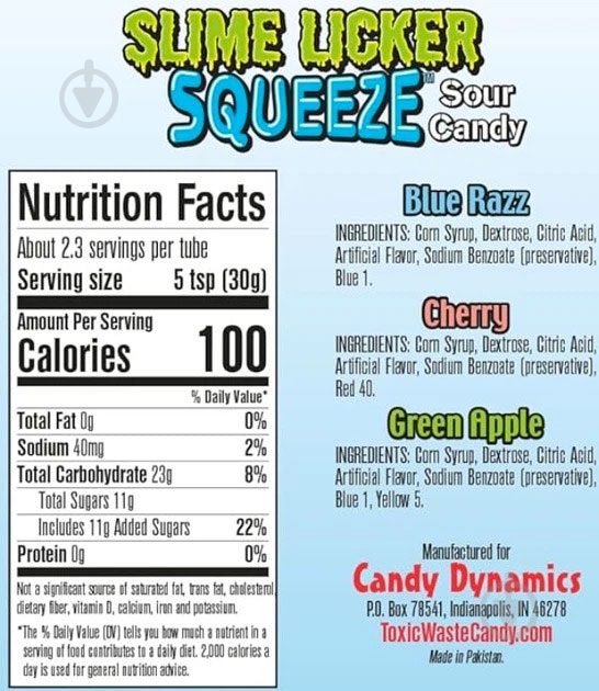 Конфета Toxic Waste Slime Licker Squeeze жидкая 70 г - фото 2 Конфета Toxic Waste Slime Licker Squeeze жидкая 70 г - фото 2