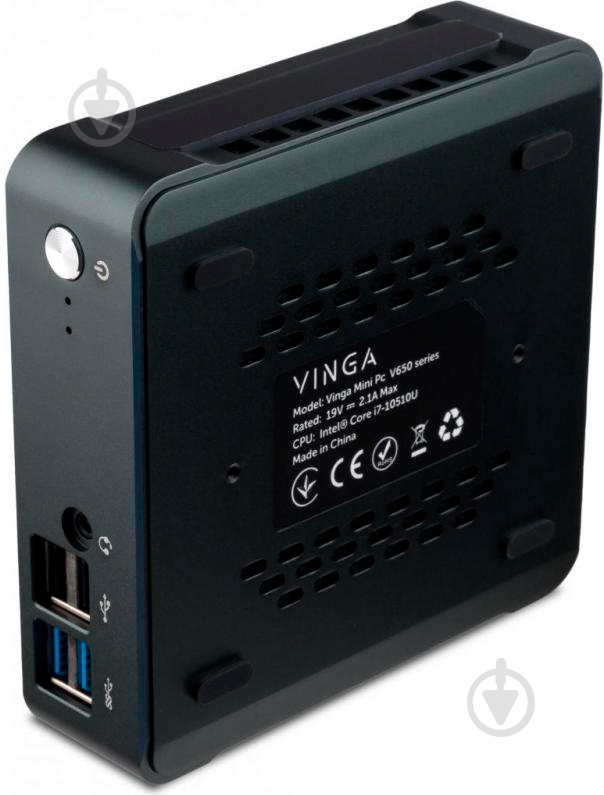 Неттоп Vinga Mini PC V600 (V6008145U.8256WH) black - фото 4