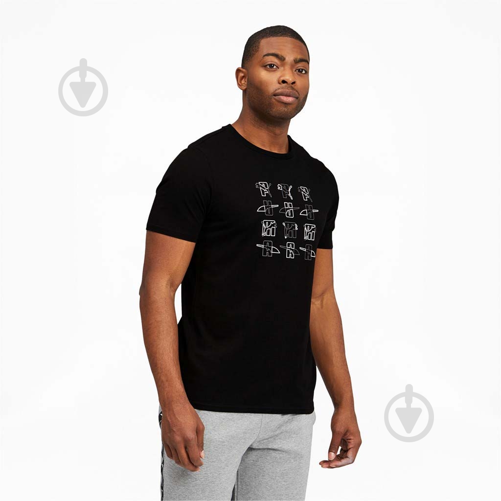 Футболка Puma ELEVATE GRAPHIC TEE 53107401 р.S черный - фото 1