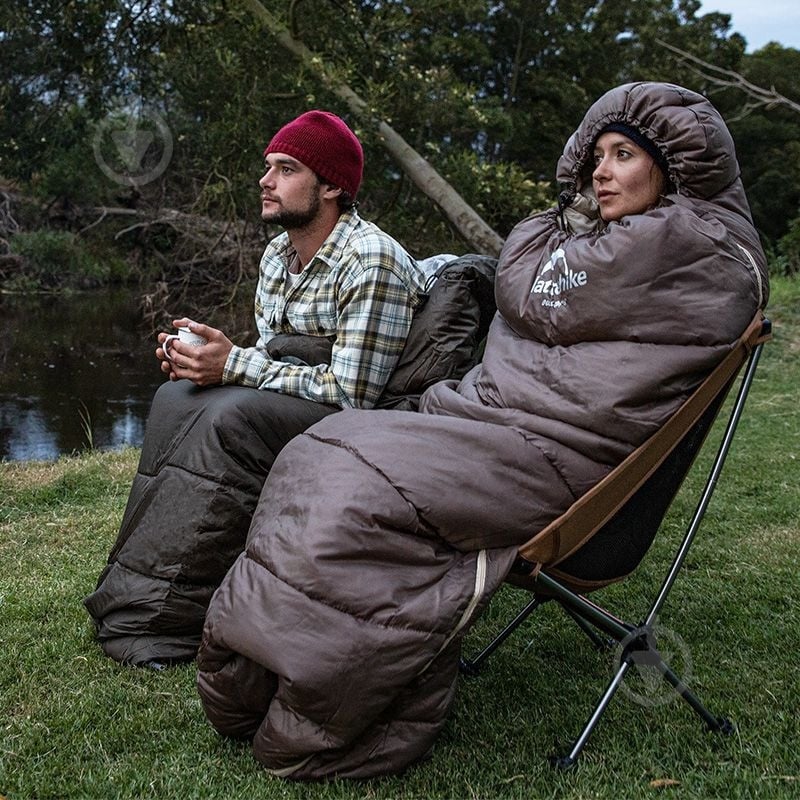Спальник Naturehike с капюшоном U350S NH20MSD07 (-3°C) левый Коричневый (6927595764312-L) - фото 3