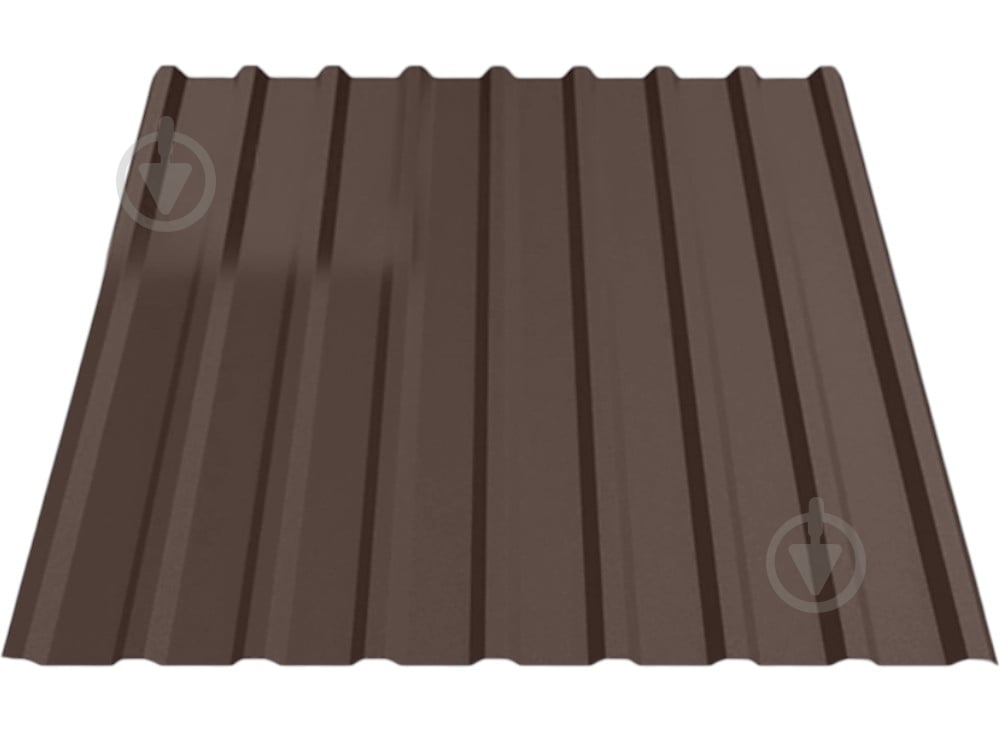Профнастил кровельный PCS ПК-20 0,45x1140x2000 мм RAL 8017 коричневый мат - фото 1 Профнастил кровельный PCS ПК-20 0,45x1140x2000 мм RAL 8017 коричневый мат - фото 1