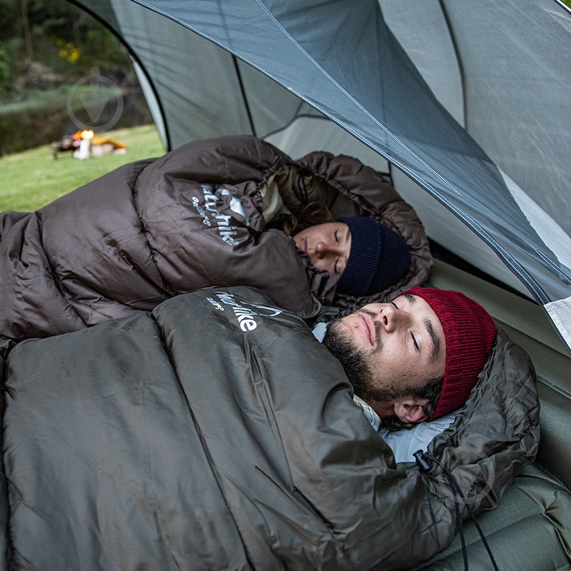 Спальник Naturehike с капюшоном U350S NH20MSD07 (-3°C) правый Темно-зеленый (6927595764329-R) - фото 6 Спальник Naturehike с капюшоном U350S NH20MSD07 (-3°C) правый Темно-зеленый (6927595764329-R) - фото 6