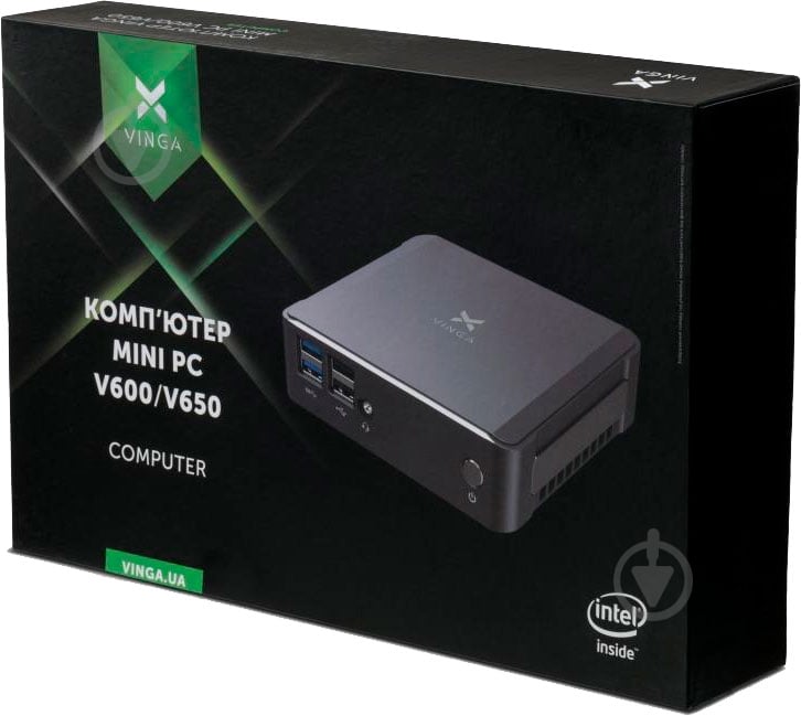 Компьютер Vinga Mini PC V650 (V65010310U.81T) black - фото 11