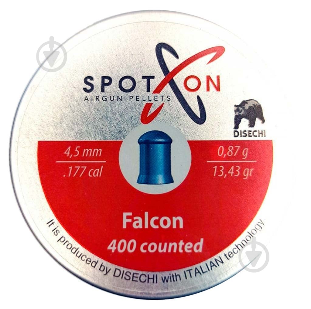 Кулі пневматичні Spoton Falcon (4.5 мм, 0.87 гр, 400 шт.) - фото 1 Кулі пневматичні Spoton Falcon (4.5 мм, 0.87 гр, 400 шт.) - фото 1