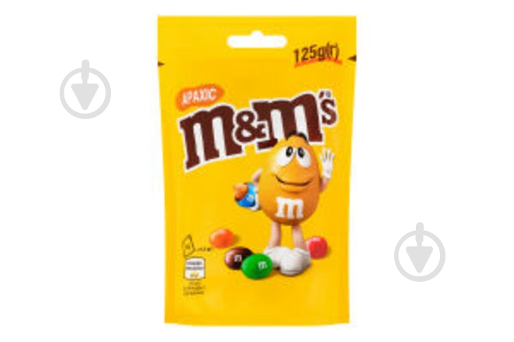 Драже M&M с арахисом и молочным шоколадом покрытые разноцветной сахарной глазурью 125 г - фото 2