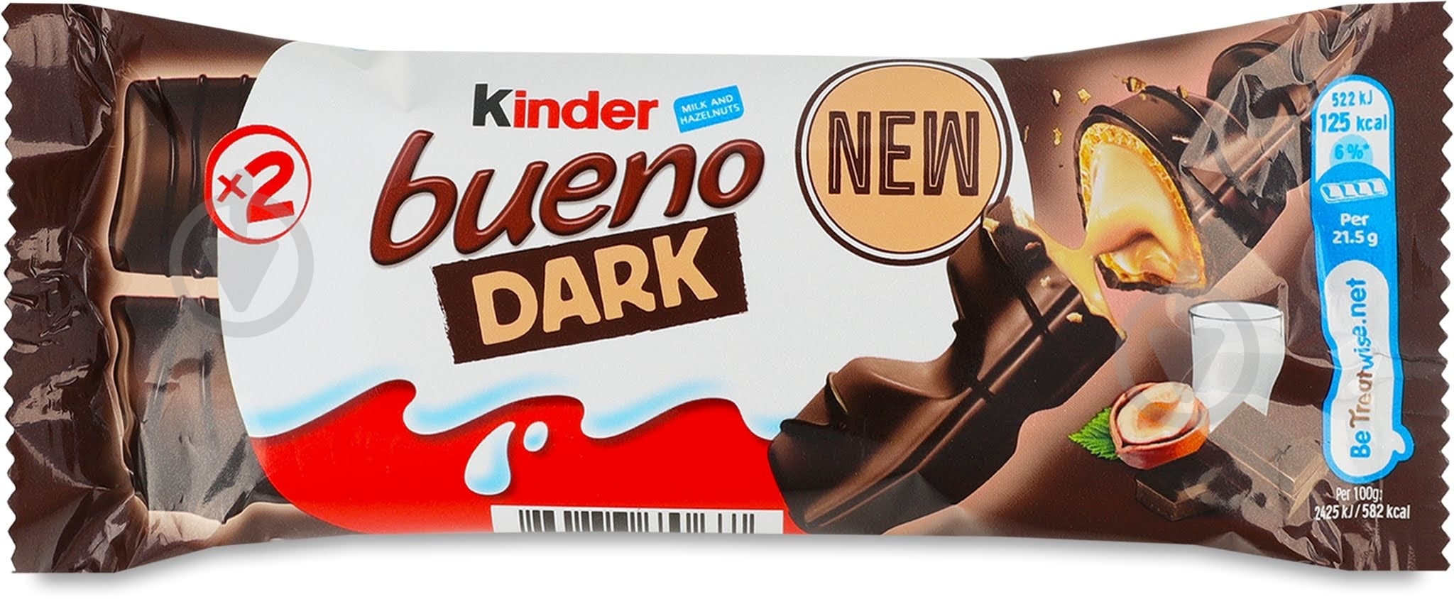 Шоколад Kinder Bueno Snack de Chocolate Dark embalagem 43 г - фото 1
