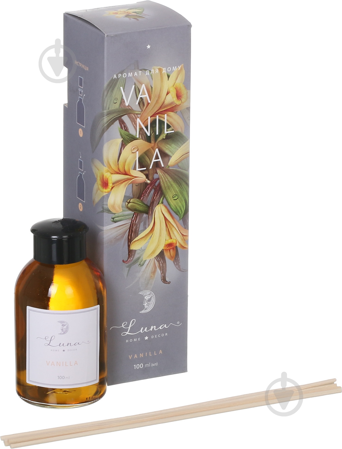 Аромадиффузор для дома Luna Black Vanilla 100 мл - фото 1 Аромадиффузор для дома Luna Black Vanilla 100 мл - фото 1