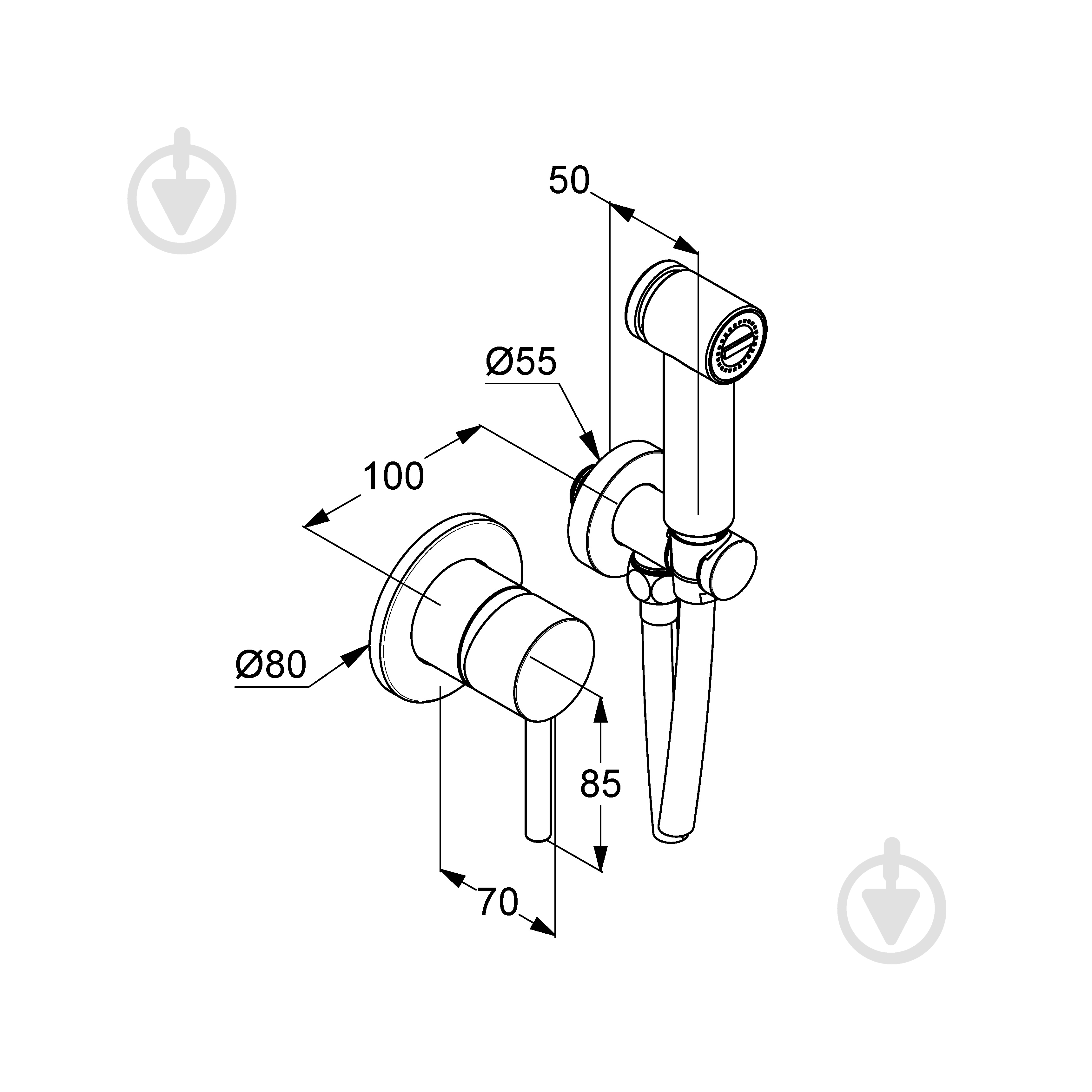 Набор для гигиенического душа Kludi BOZZ - фото 2