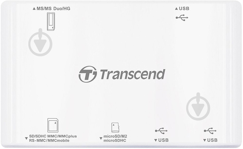 Кардридер Transcend USB 2.0 + USB HUB (TS-RDP7W) - фото 2 Кардридер Transcend USB 2.0 + USB HUB (TS-RDP7W) - фото 2