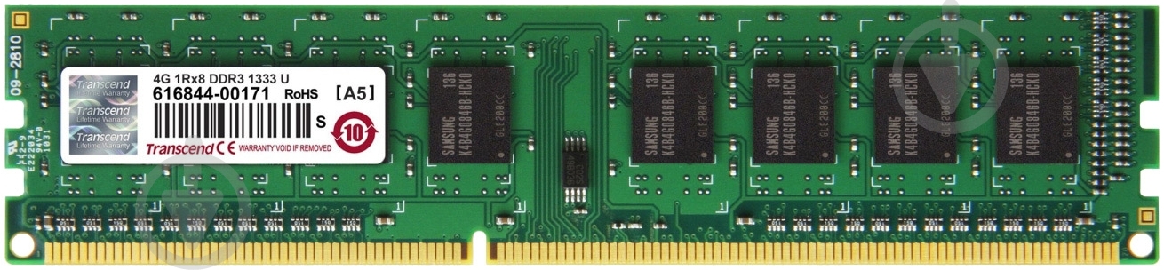 Оперативная память TRANSCEND DDR3 SDRAM 4 GB (1x4GB) 1333 MHz (TS512MLK64V3H) - фото 1 Оперативная память TRANSCEND DDR3 SDRAM 4 GB (1x4GB) 1333 MHz (TS512MLK64V3H) - фото 1