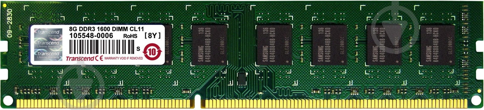 Оперативная память TRANSCEND DDR3 SDRAM 8 GB (1x8GB) 1600 MHz (TS1GLK64V6H) - фото 1 Оперативная память TRANSCEND DDR3 SDRAM 8 GB (1x8GB) 1600 MHz (TS1GLK64V6H) - фото 1