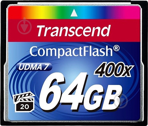 Карта памяти Transcend Compact Flash 64GB (TS64GCF400) - фото 1