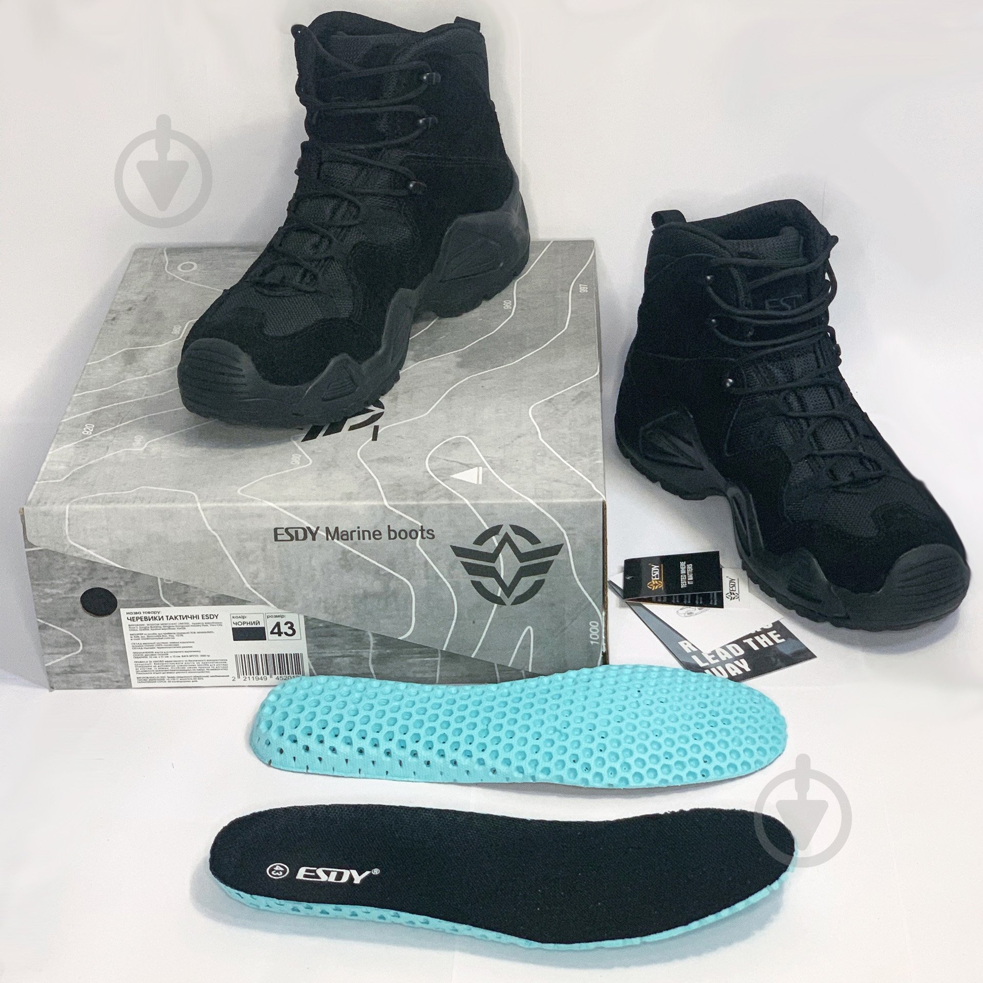 Ботинки туристические ESDY р. 39 черный - фото 7