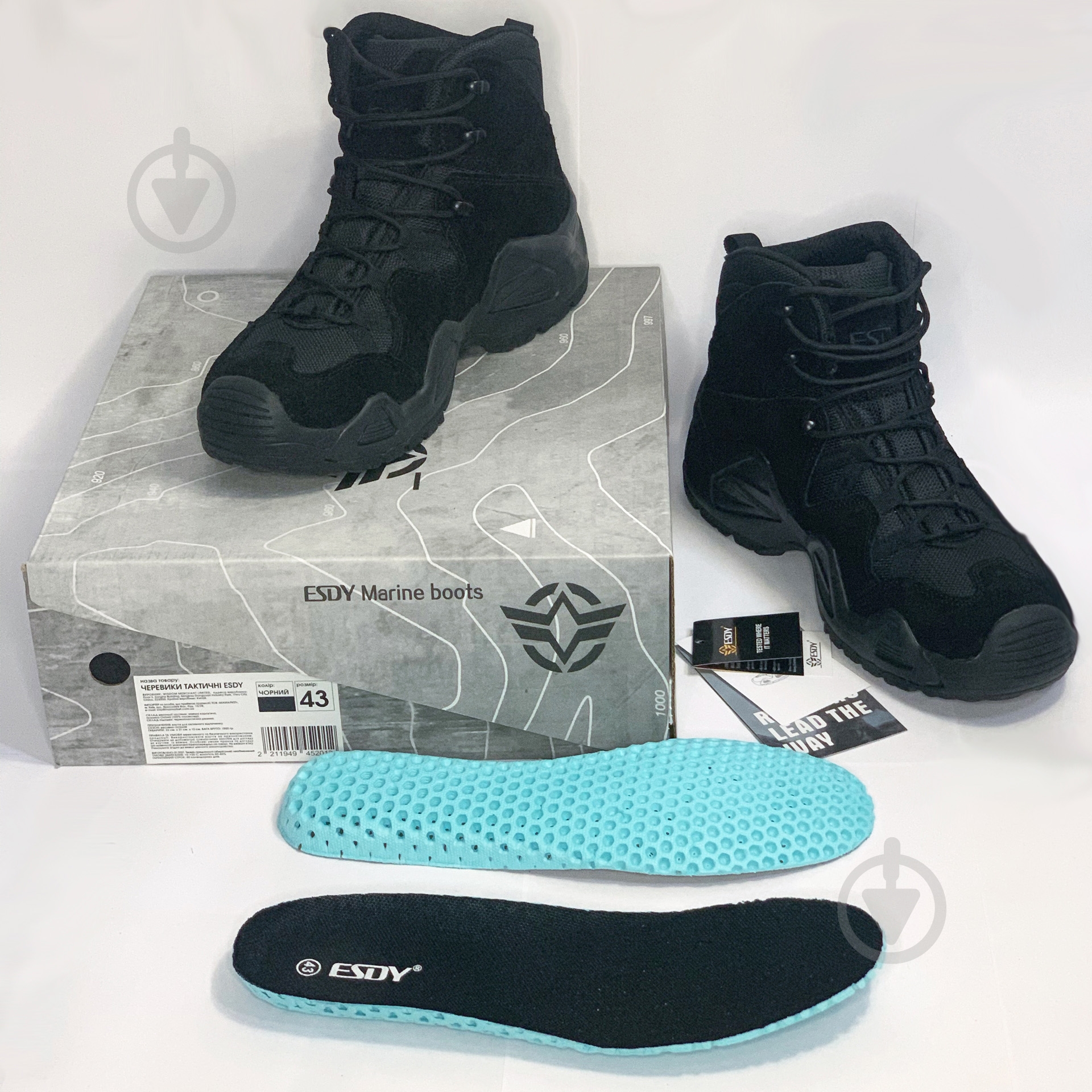 Ботинки туристические ESDY р. 40 черный - фото 5
