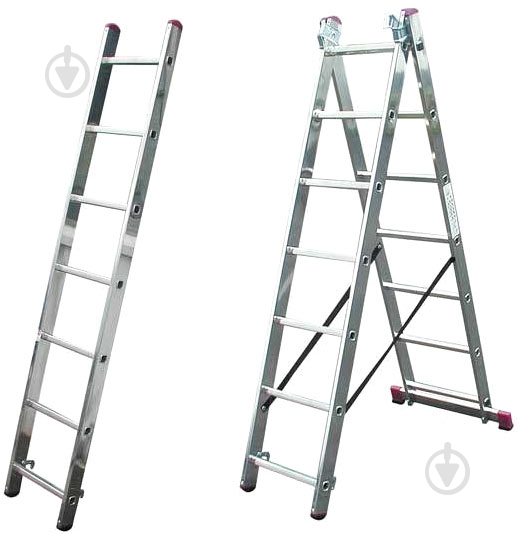 Лестница 3-секционная универсальная Krause Corda 3x7 (030375) - фото 5