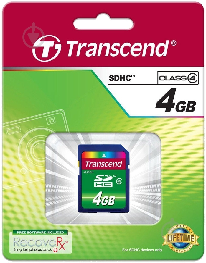 Карта памяти Transcend SDHC 4GB (TS4GSDHC4) - фото 2 Карта памяти Transcend SDHC 4GB (TS4GSDHC4) - фото 2