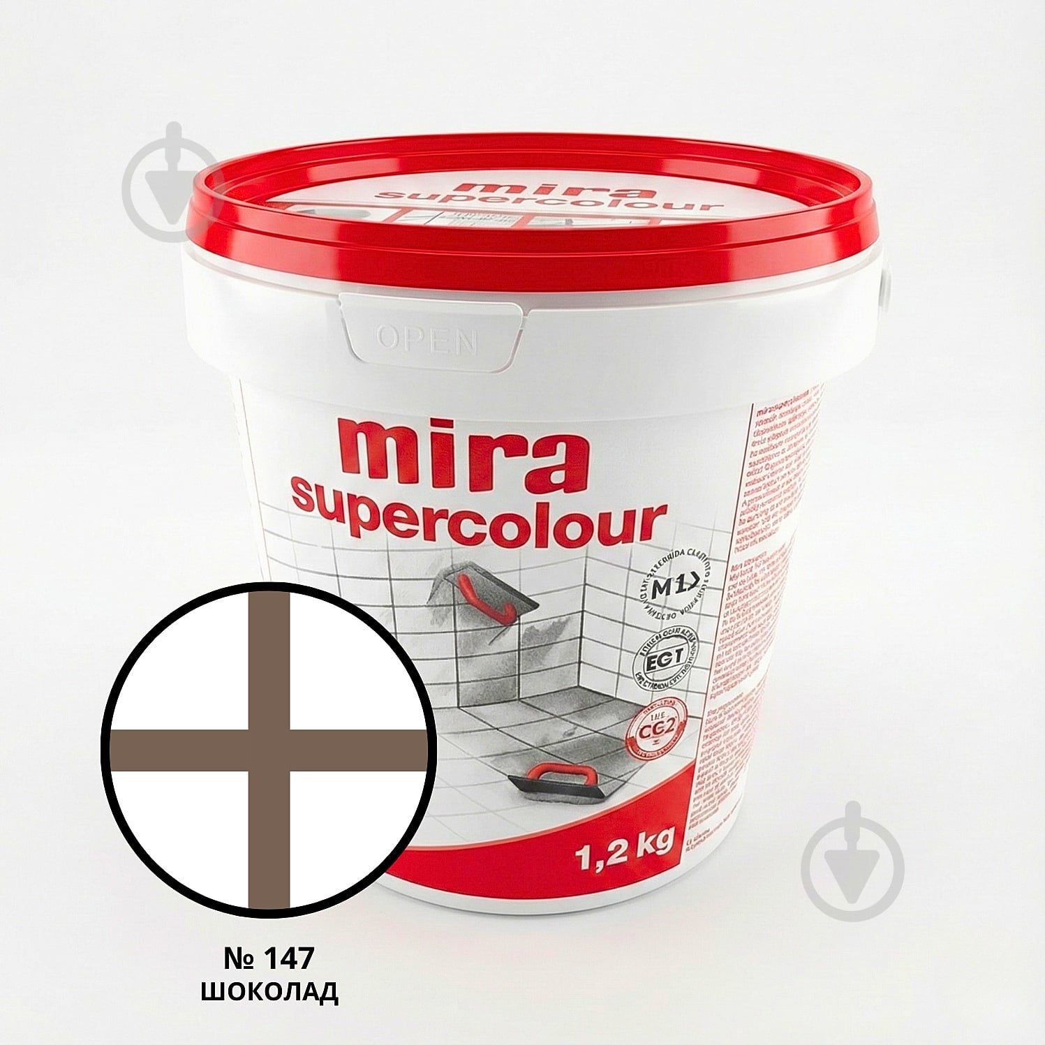 Затирка для плитки Mira Supercolour 147 1.2 кг коричневый - фото 2
