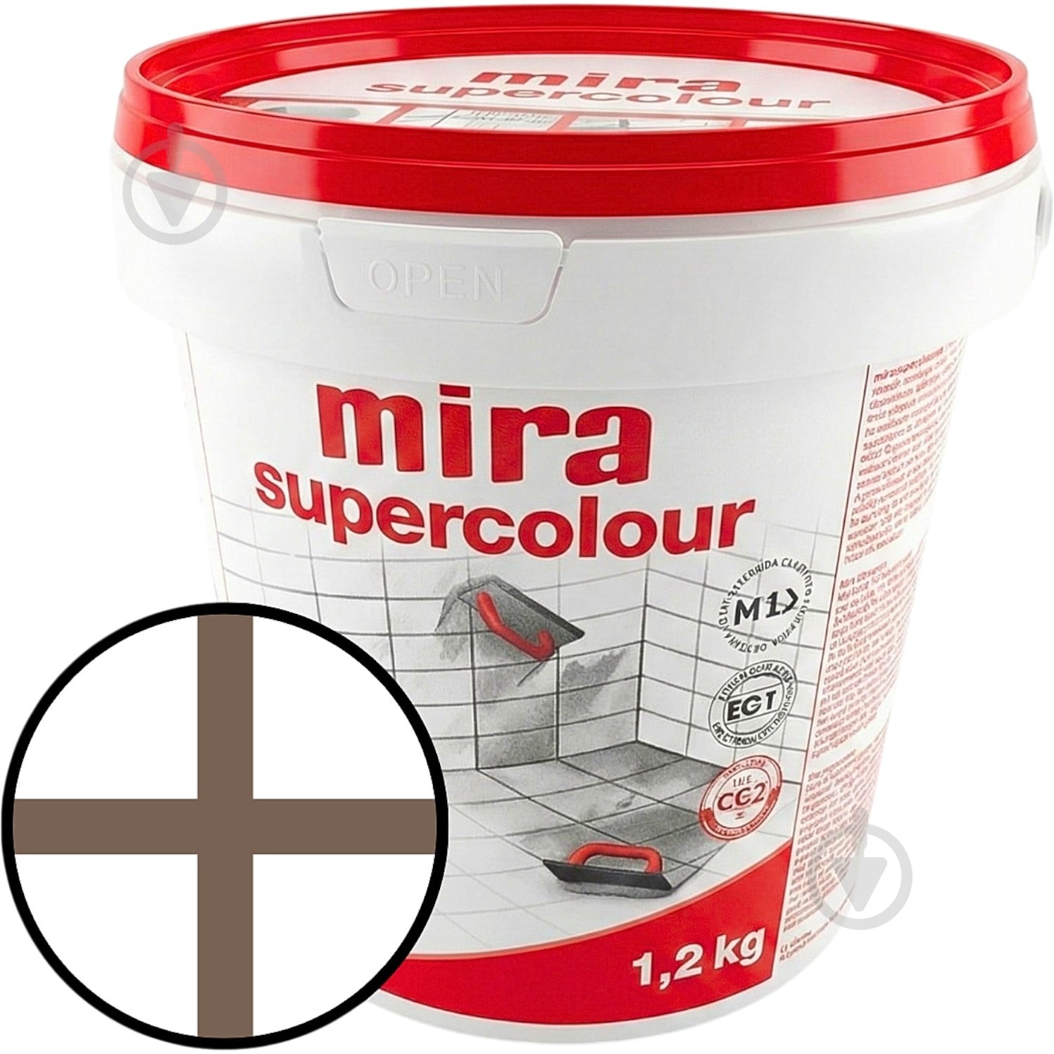 Затирка для плитки Mira Supercolour 147 1.2 кг коричневый - фото 1