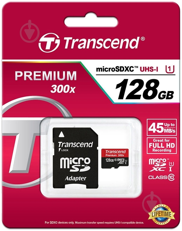 Карта памяти Transcend Ultimate microSDXC 128GB Class 10 UHS-I U3 R95/W85MB/s 4K Vid (TS128GUSDU1) - фото 3 Карта памяти Transcend Ultimate microSDXC 128GB Class 10 UHS-I U3 R95/W85MB/s 4K Vid (TS128GUSDU1) - фото 3