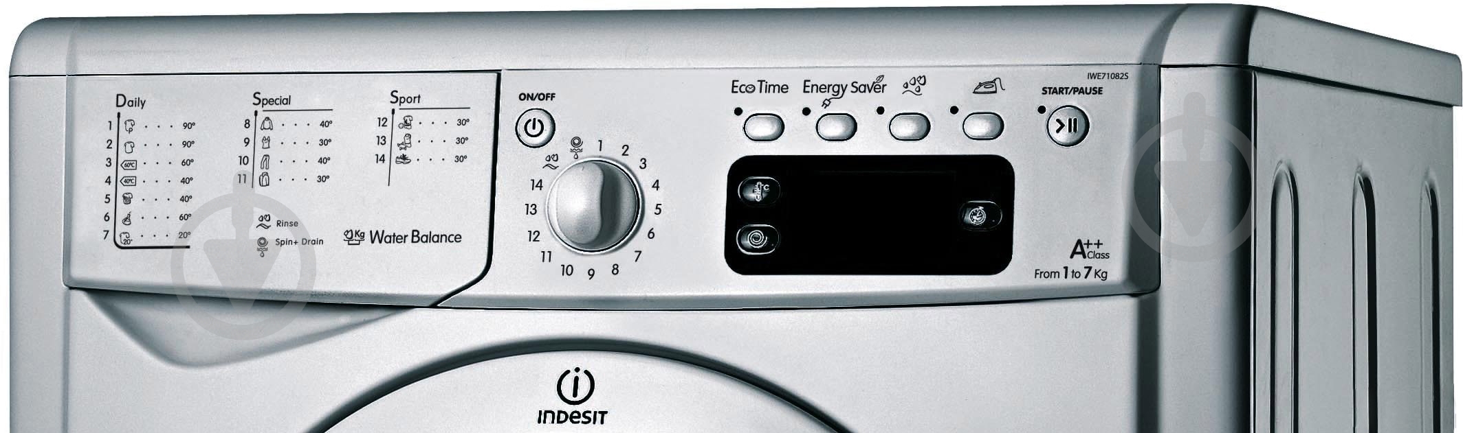 Пральна машина Indesit IWE 71082 S C ECO(EU) - фото 2 Пральна машина Indesit IWE 71082 S C ECO(EU) - фото 2