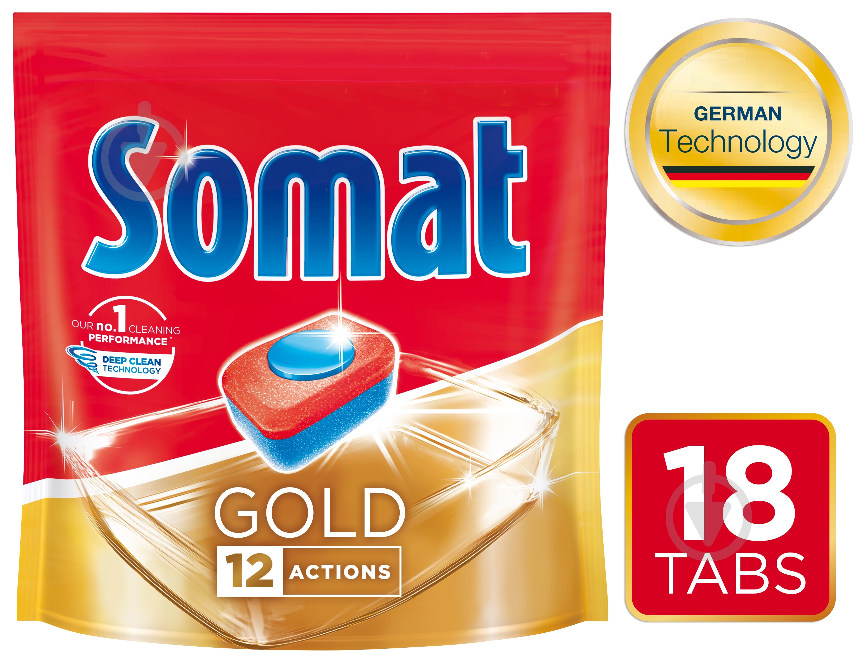 Таблетки для посудомийних машин Somat Gold M 18 шт. - фото 1