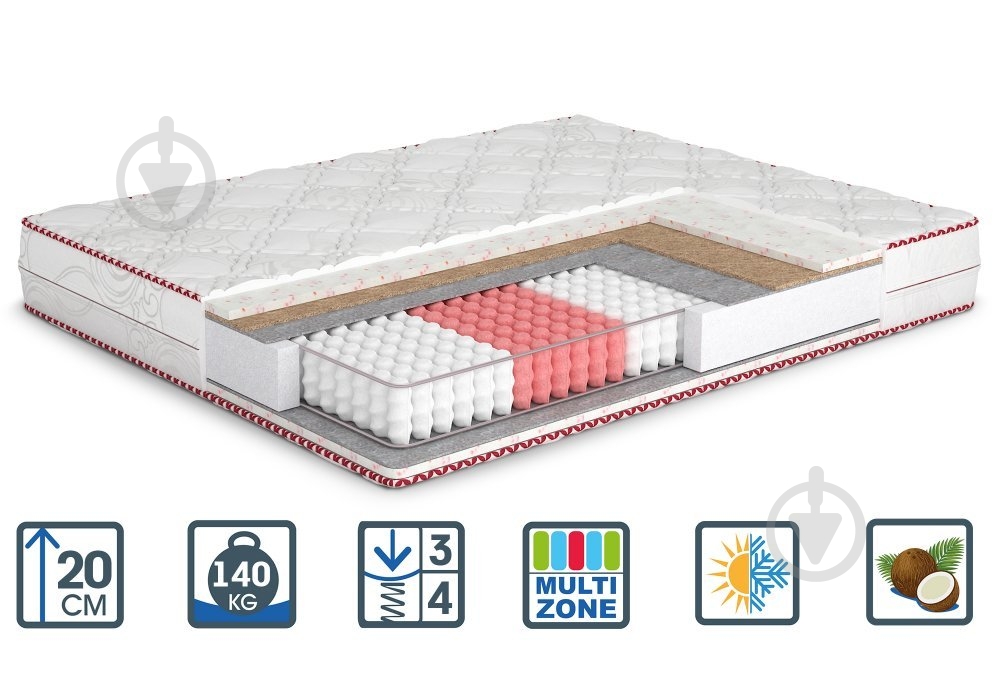 Матрас Марсала Four Red MatroLuxe 80х200 см - фото 1