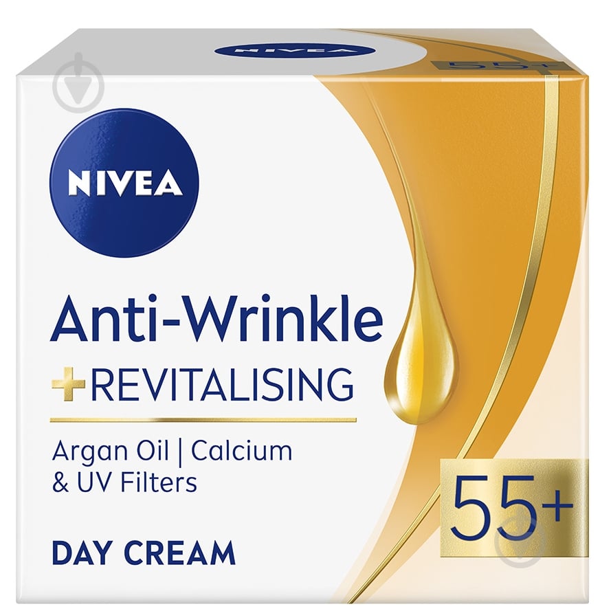 Крем для обличчя денний Nivea проти зморщок + ревіталізація 55+ 50 мл - фото 1