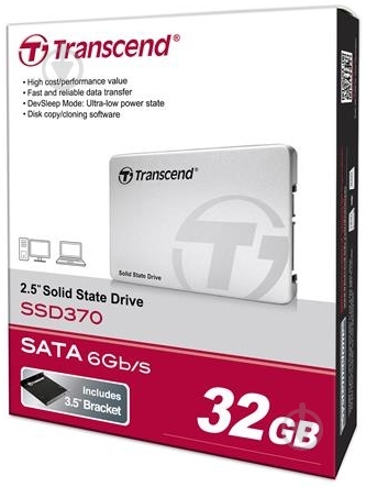 SSD-накопитель TRANSCEND 370 32GB 2,5" SATA III (TS32GSSD370S) - фото 1