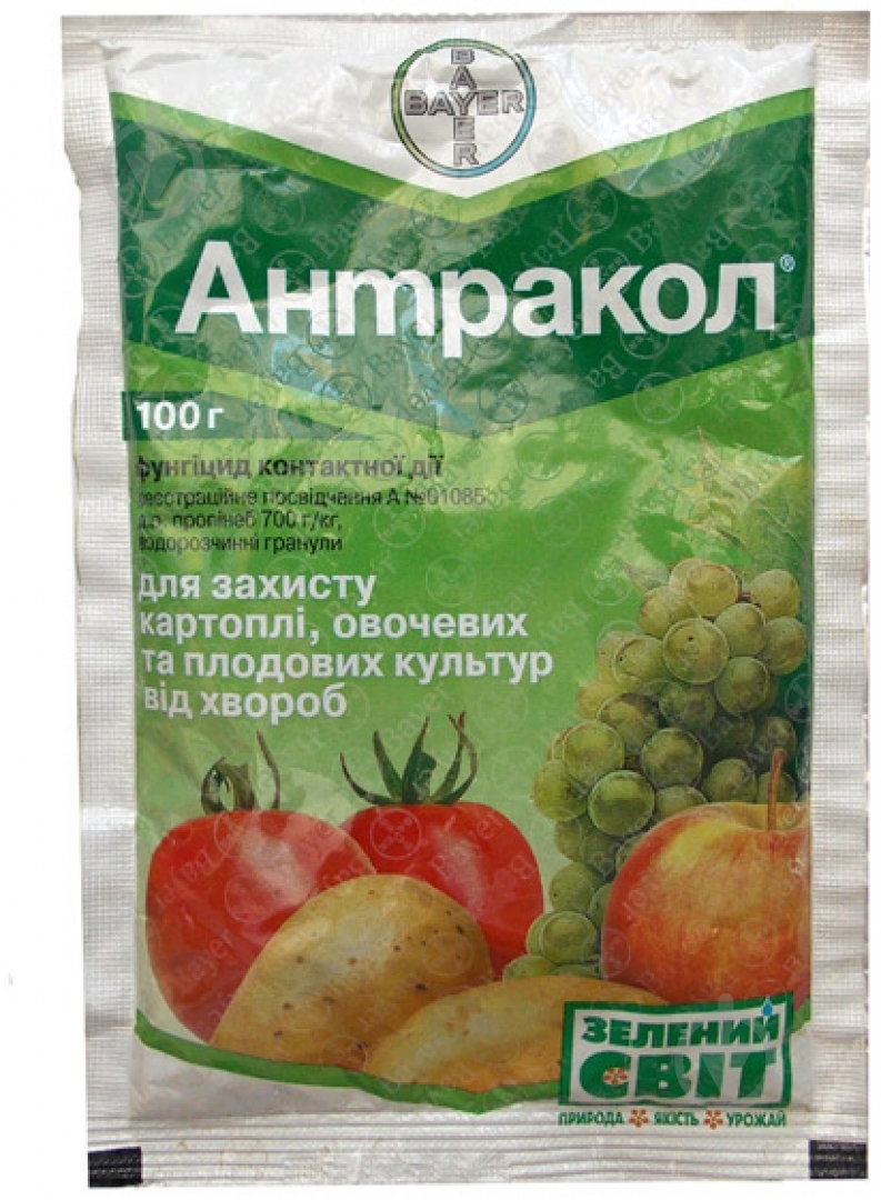 Фунгицид Bayer Антракол 70 в. г. 100 г - фото 1 Фунгицид Bayer Антракол 70 в. г. 100 г - фото 1