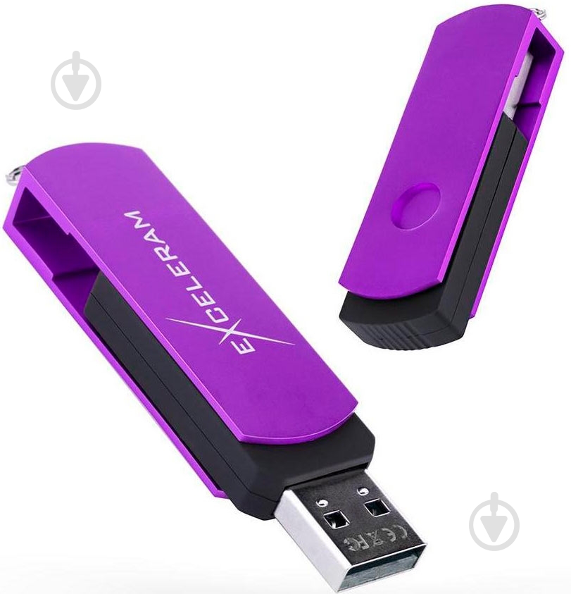 Флеш-память USB Exceleram P2 Series 32 ГБ USB 2.0 violet (EXP2U2GPB32) - фото 1