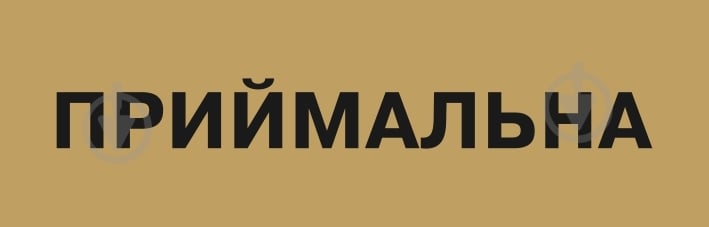 Табличка Приемная 250х80 мм латунь - фото 1 Табличка Приемная 250х80 мм латунь - фото 1
