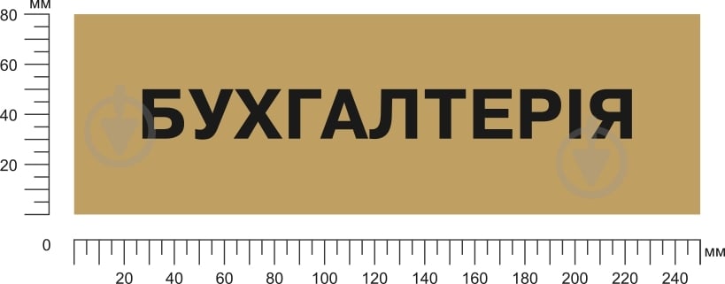 Табличка Бухгалтерия 250х80 мм латунь - фото 2 Табличка Бухгалтерия 250х80 мм латунь - фото 2