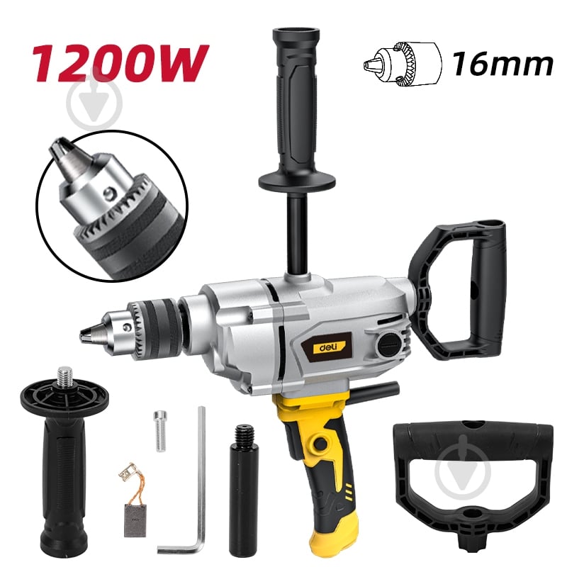 Дрель безударная Deli EDL-DZ16-E1 - фото 2 Дрель безударная Deli EDL-DZ16-E1 - фото 2