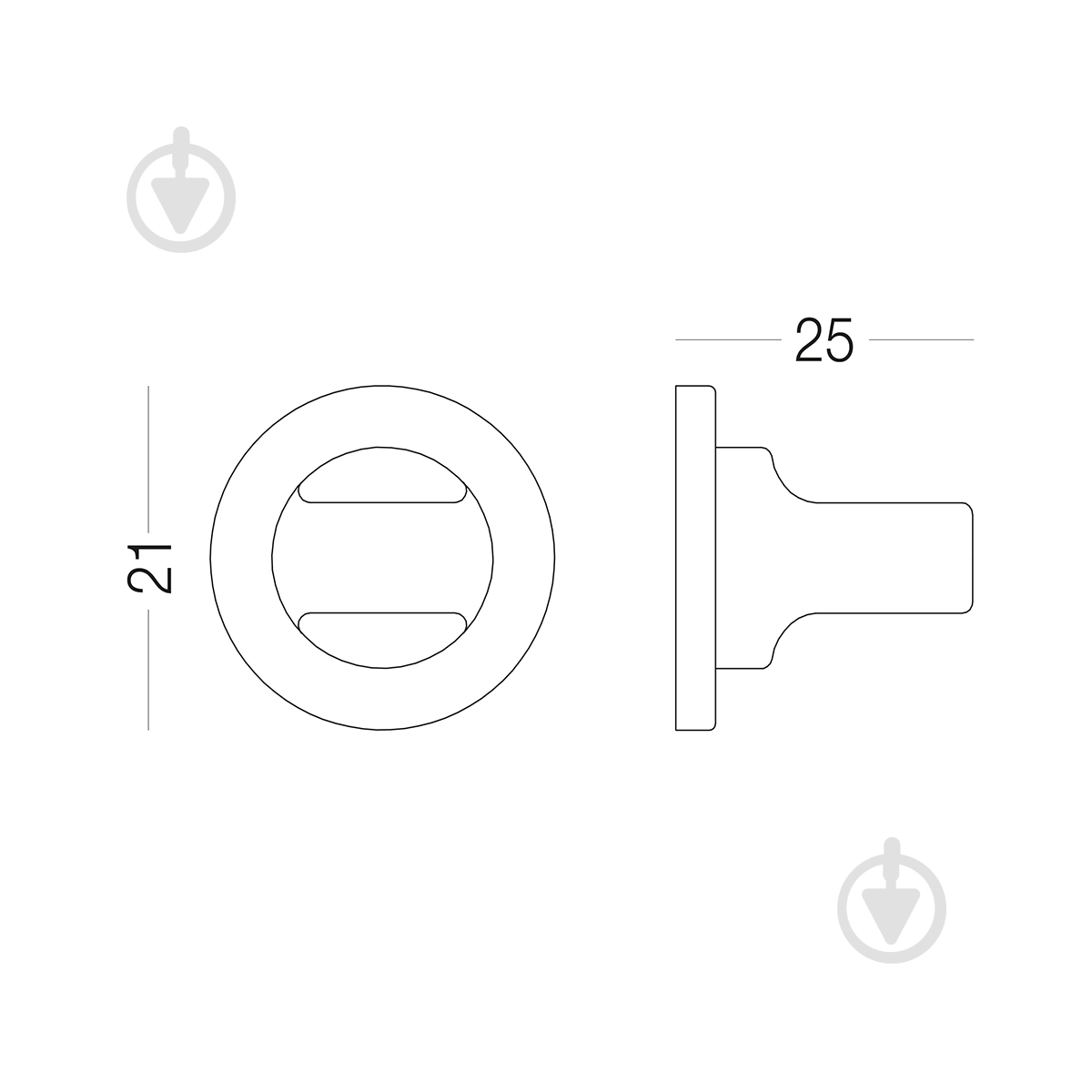 Накладка под WC MVM T21 Black - фото 2