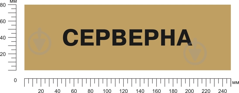 Табличка Серверна 250х80 мм латунь - фото 2 Табличка Серверна 250х80 мм латунь - фото 2