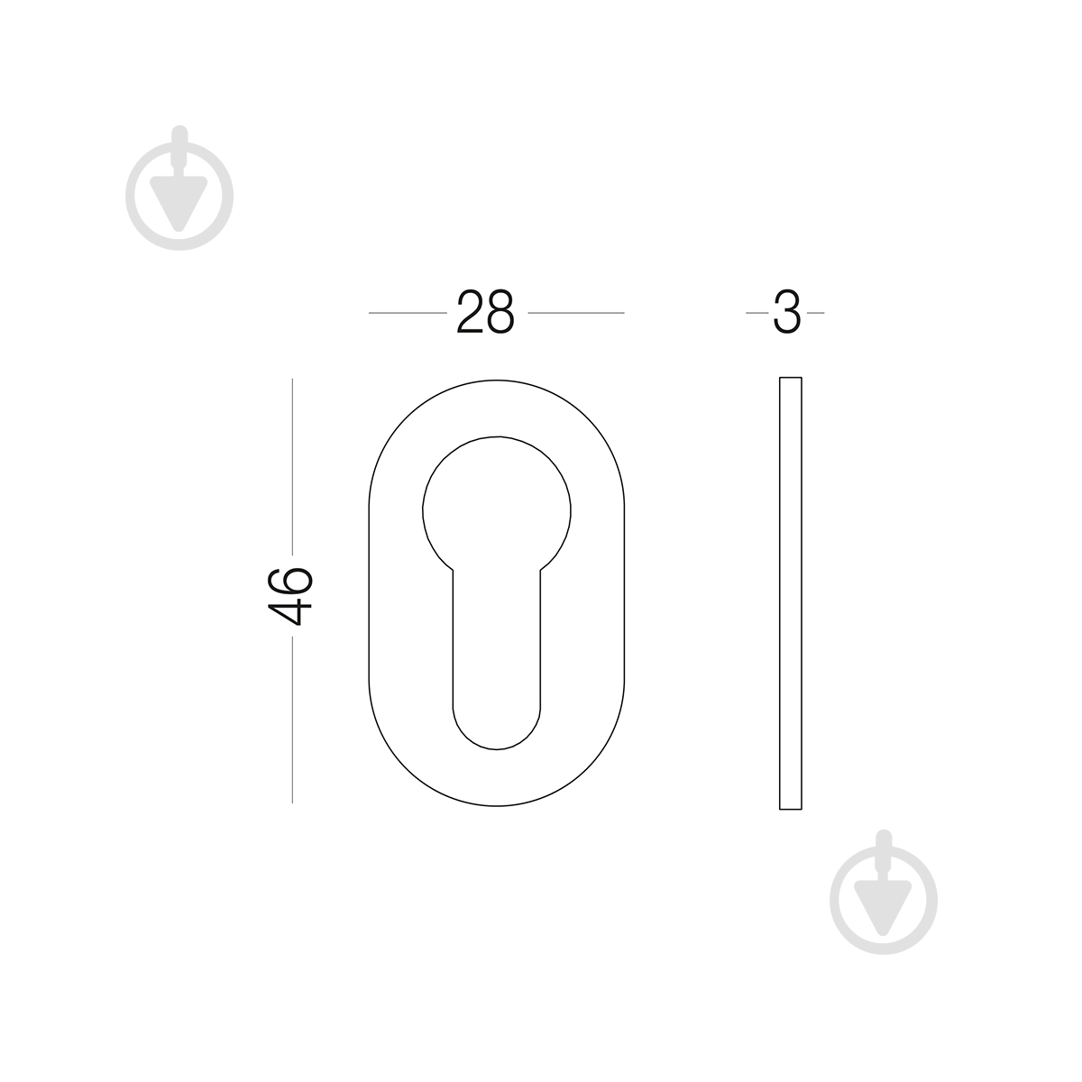 Накладка на цилиндр MVM E21 Black - фото 2 Накладка на цилиндр MVM E21 Black - фото 2