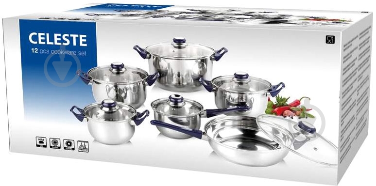 Набор кастрюль Banquet Celeste 12 шт. - фото 2