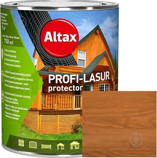 Лазурь Altax PROFI-LASUR protector Сосна мат 0,75 л - фото 1 Лазурь Altax PROFI-LASUR protector Сосна мат 0,75 л - фото 1
