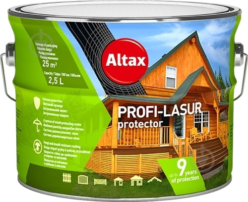 Лазурь Altax PROFI-LASUR protector палисандр мат 2,5 л - фото 2