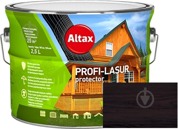 Лазурь Altax PROFI-LASUR protector палисандр мат 2,5 л - фото 1