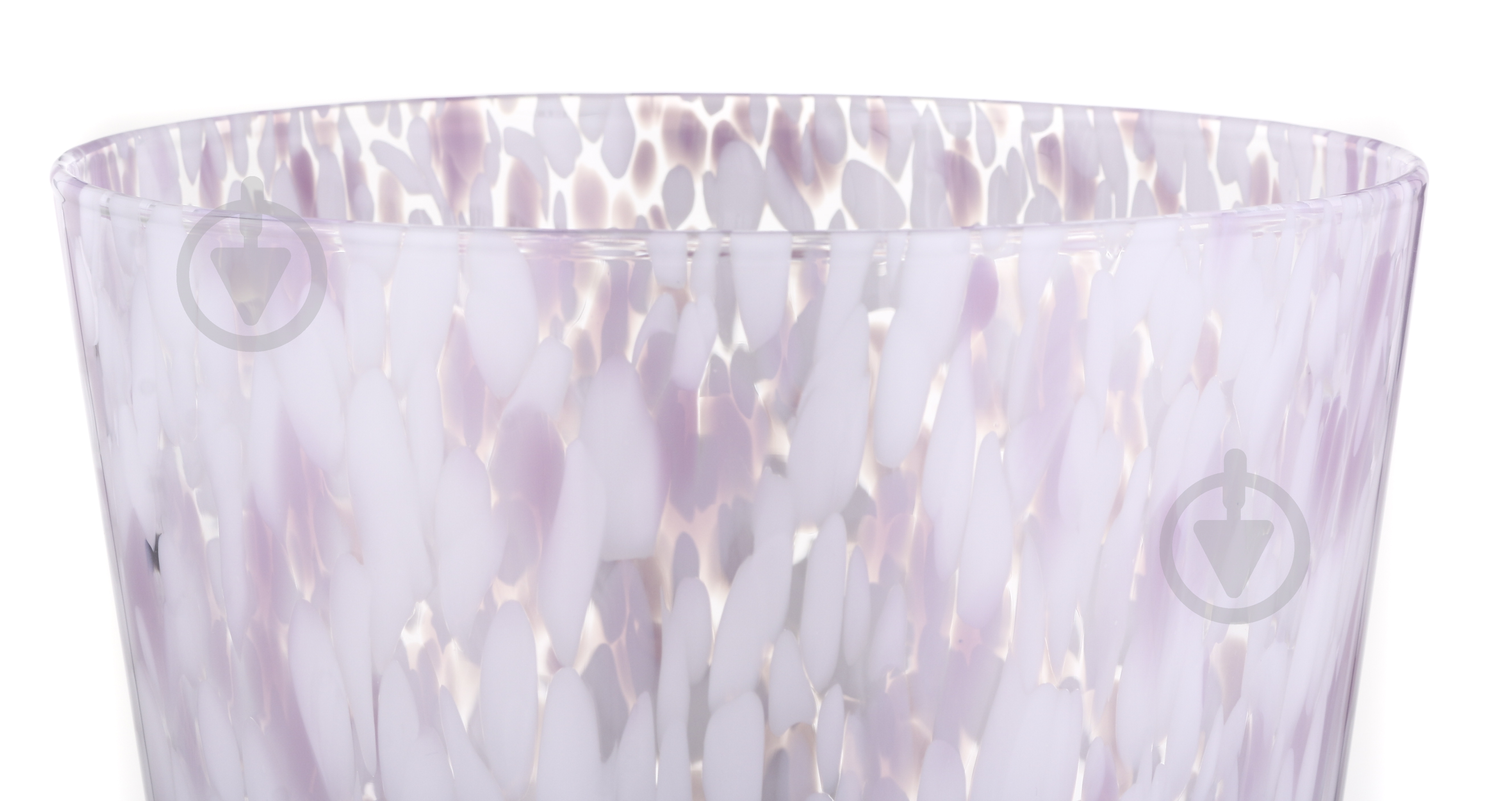 Ваза скляна Wrzesniak Glassworks Confetti опал 35 см рожевий - фото 2