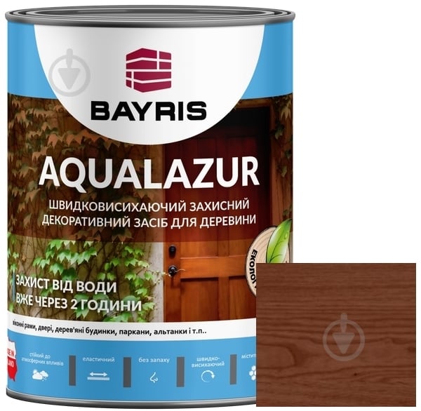 Лазур Bayris Aqualazur горіх мат 0,75 л - фото 1 Лазур Bayris Aqualazur горіх мат 0,75 л - фото 1