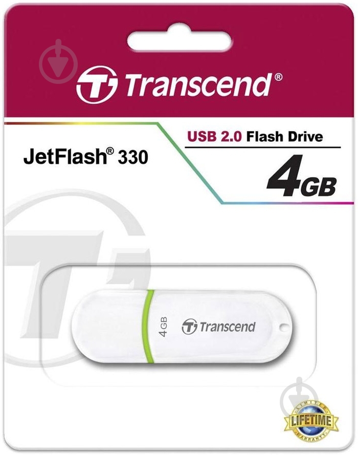 Флеш-память USB Transcend JetFlash 330 4 ГБ USB 2.0 (TS4GJF330) - фото 2