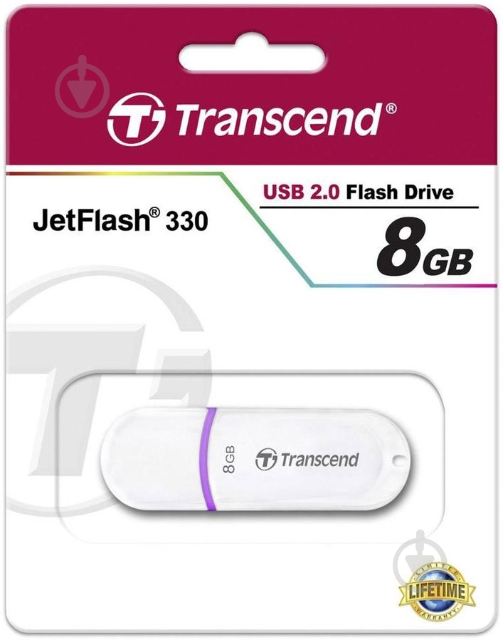Флеш-память USB Transcend JetFlash 330 8 ГБ USB 2.0 (TS8GJF330) - фото 4