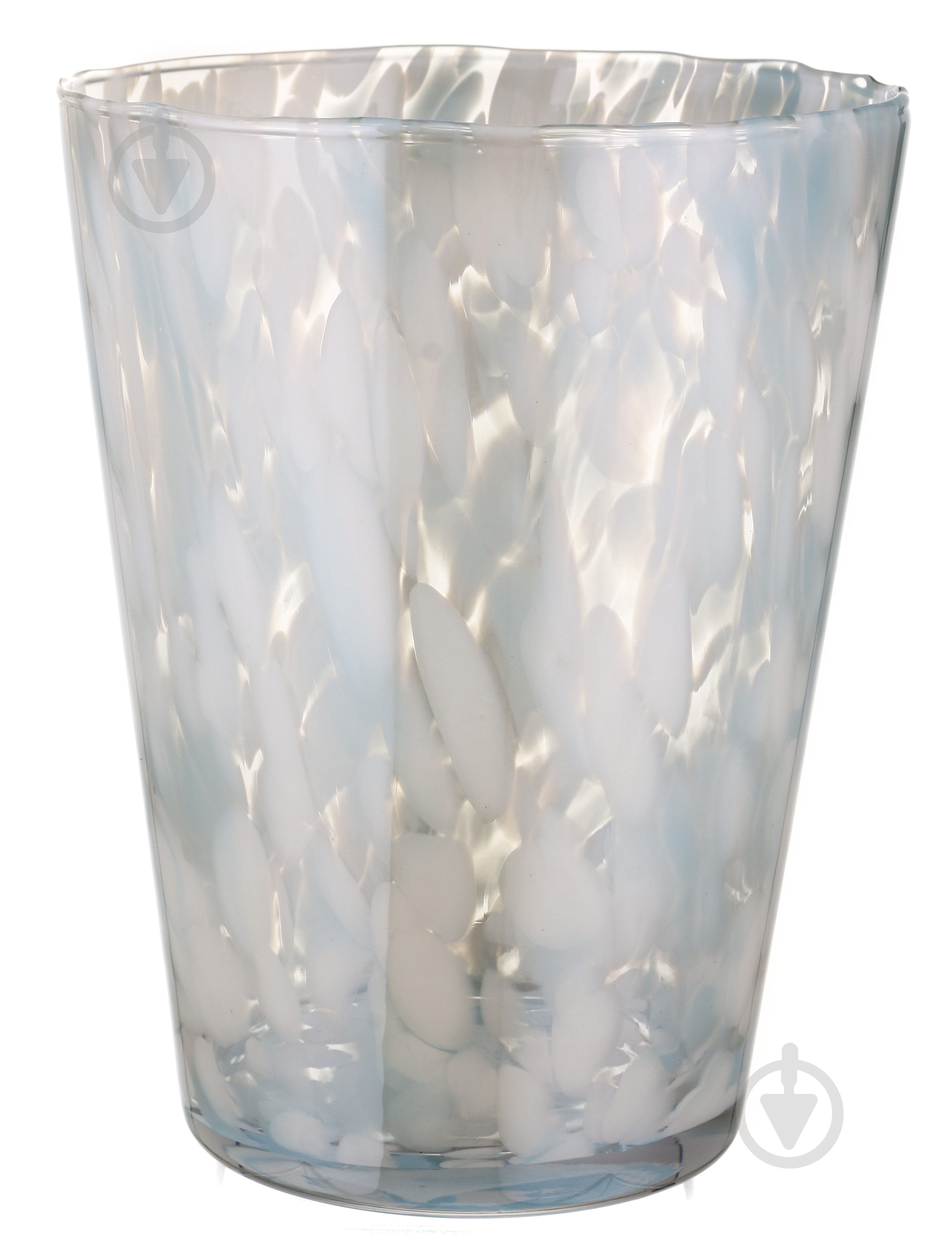 Ваза скляна Wrzesniak Glassworks Confetti опал 24 см прозорий блакитний - фото 1