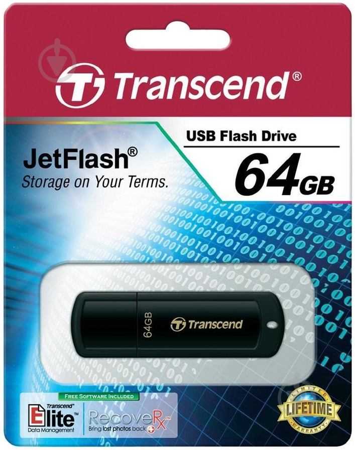 Флеш-память USB Transcend JetFlash 350 64 ГБ USB 2.0 (TS64GJF350) - фото 3